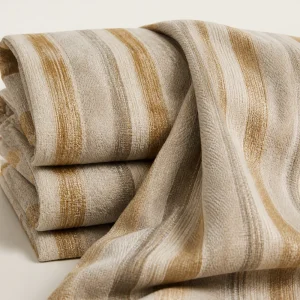 Anguilla striped jacquard chenille curtain fabric 300 cm representative product image